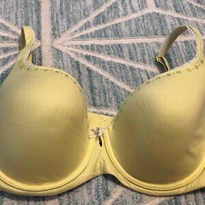 36DD Victoria's Secret Body by Victoria Yellow Lined Demi Bra